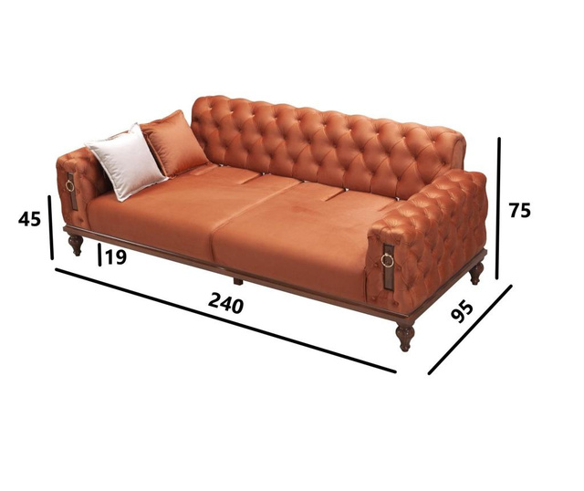 Dubai Kihúzható kétszemélyes kanapé
