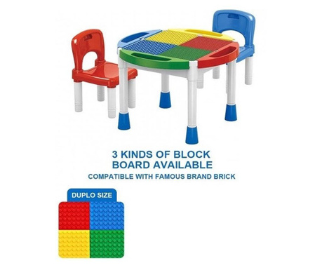 Masa tip lego cu 2 scaune incluse, M2 0