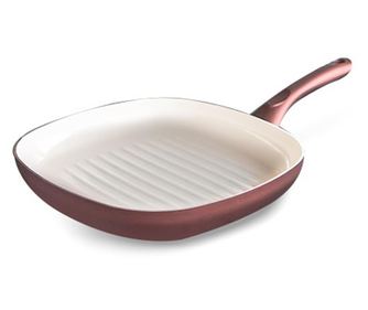 TANGO Tigaie grill 26x26cm cu invelis ceramic antiaderent, maro