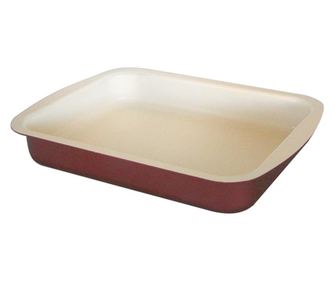 TANGO Tava 30x22xh5,5cm cu invelis ceramic antiaderent, maro