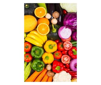 Samolepilna in pralna tapeta za stene Food26 - zelenjava in sadje, 135 x 225 cm