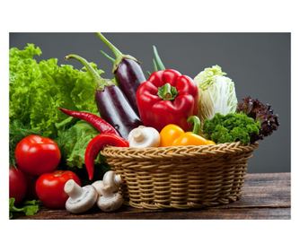 Tablou canvas Food10 - legume si  fructe, 45 x 30 cm