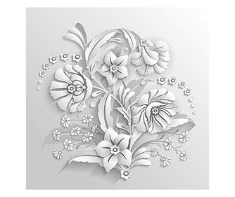 Slika na platnu Floral relief, 60 x 40 cm