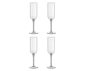LUIGI BORMIOLI BACH Set 4 pahare sampanie 210ml D7xH23,5cm