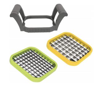 Set dispozitiv manual Pufo pentru feliat si taiat legume sau fructe, 3 bucati