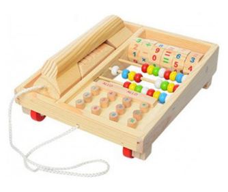 Telefon din lemn cu numaratoare