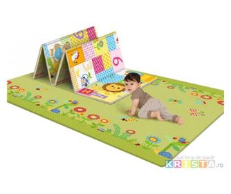 Covor bebe pliabil, gros, termoizolant, cu 2 fete, Lion Kingdom, 180x100 cm, D10