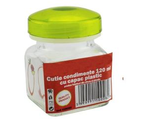 Üveg fűszertartó doboz, 120 ml