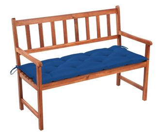 Vrtna klupa s jastukom, 120 cm, masivno drvo akacije