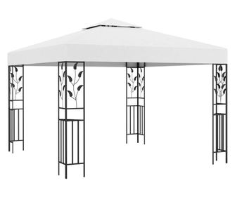 Περίπτερο κήπου, λευκό, 3 x 3 μ, 180 γρ/μ²