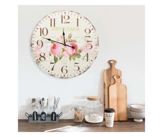 Stenski vintage ura, 60 cm, cvet