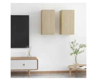 TV komode, 2 kom., hrast Sonoma, 30,5x30x60 cm, iverica