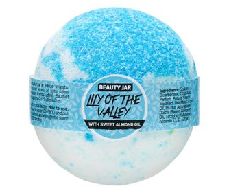 Bila de baie efervescenta cu unt de cacao si parfum de lacramioare, Lily of the valley, Beauty Jar, 150g