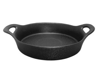Мини Кръгла керамична тавичка за печене 21xh6cm ЧЕРНА