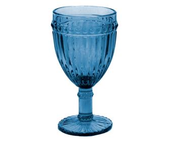 OLD SCHOOL Чаша за червено вино ф8.5х16.5cm 300ml СИНЬО 6бр