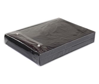 Husa ambalare lenjerii de pat cu capse si maner, Createur, plastic transparent, 40 x 30 x 6 cm