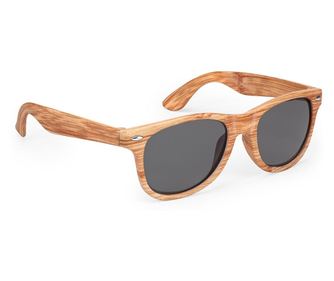 Ochelari de Soare cu efect de lemn, Roly, Maro, UV400