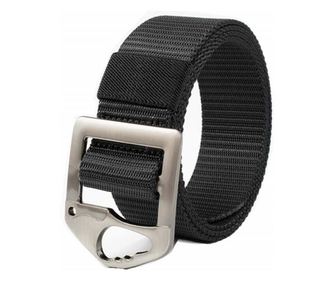 Ежедневен мъжки колан Pufo Stance 3,8 х 115 см, черен