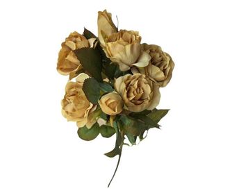 Buchet flori artificiale, trandafiri, galben, 50 cm  50 см