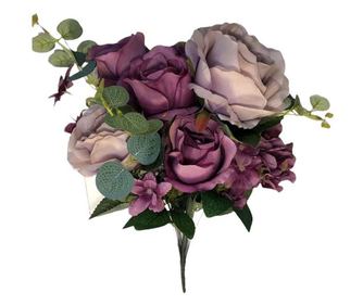 Buchet flori artificiale, trandafiri, violet, 50 cm  50 см