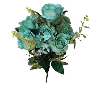 Buchet flori artificiale, trandafiri, albastru, 50 cm  50 см