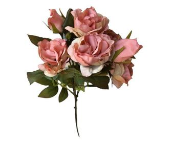 Buchet flori artificiale, trandafiri, roz, 50 cm  50 см
