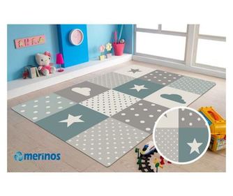 Χαλί Merinos, Pastel Kids 22755-253-Μπλε 140 X 200 εκ. 140x200