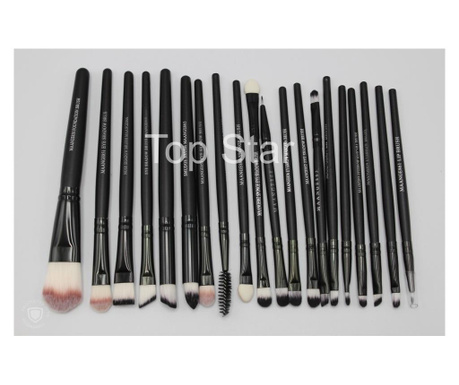 Set 20 pensule Machiaj black brushes
