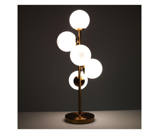 Veioza Tomasucci, Tomasucci Lighting, otel, G9 LED bulb max 5W, alama/alb, 28x28x66 cm
