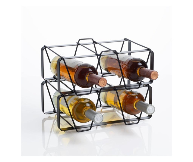 Suport sticle vin Tomasucci, Tomasucci Bathroom and Kitchen, otel, 30x12x12 cm, negru
