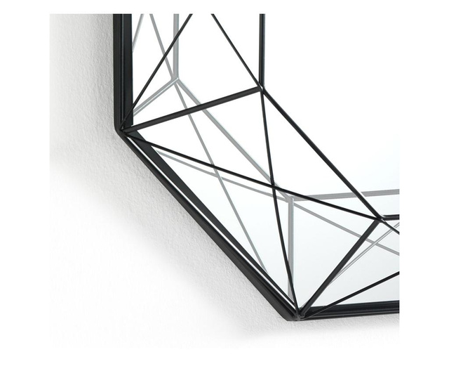 Oglinda de perete Tomasucci, Tomasucci Decoration, otel, 74x8x74 cm, negru