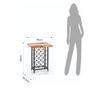 Suport sticle vin Tomasucci, Tomasucci Bathroom and Kitchen, brad argintiu (abies alba), 46x36x56 cm, negru/maro