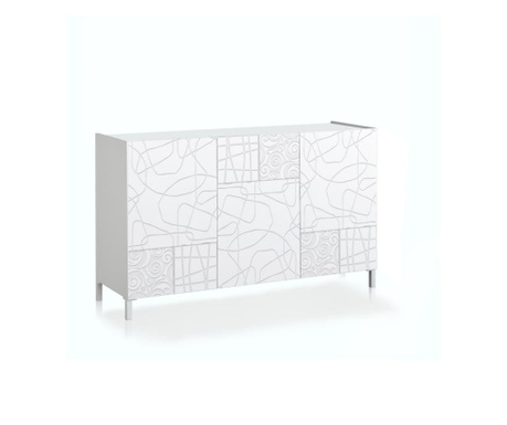 Dulapior Tomasucci, Tomasucci Furniture, panouri din PAL, 130x40x84 cm, alb
