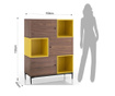 Dulap Tomasucci, Tomasucci Furniture, MDF, 100x40x135 cm, galben/maro
