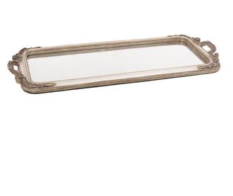 Platou decorativ, crem/auriu, 50Χ22Χ3 cm
