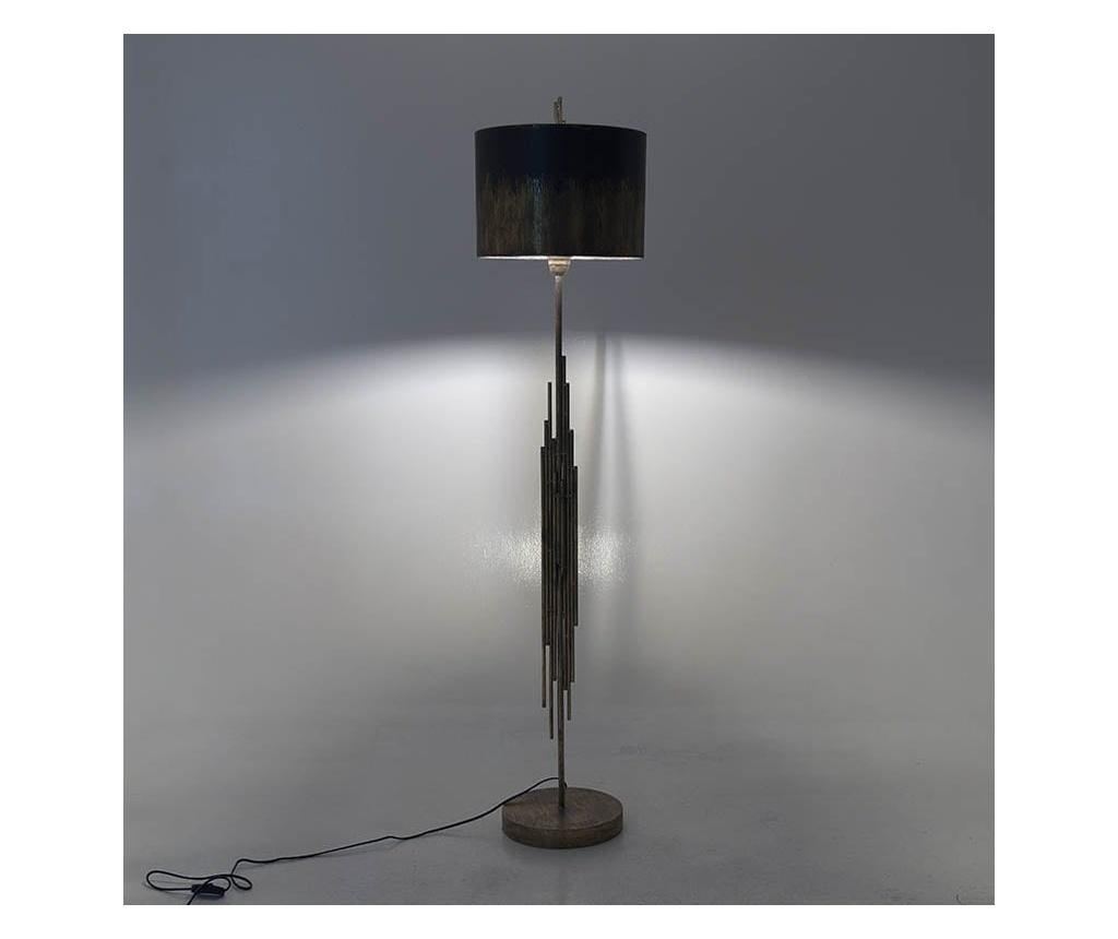 Fém padlóállólámpa, fekete/arany, D35X153 cm - 2