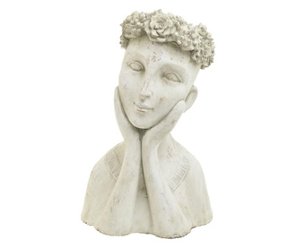 Ghiveci piatra, figurina, crem, 27Χ21Χ43 cm