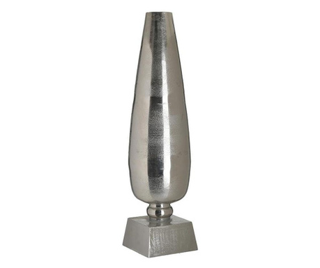 Vaza metalica cu suport, argintiu, 15Χ57 cm