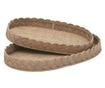 Platou decorativ ratan, natur, 60X38X7 cm