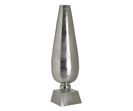 Vaza metalica cu suport, argintiu, 13Χ49 cm