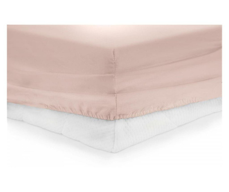 Cearceaf pat cu elastic 160x200 cm - roz