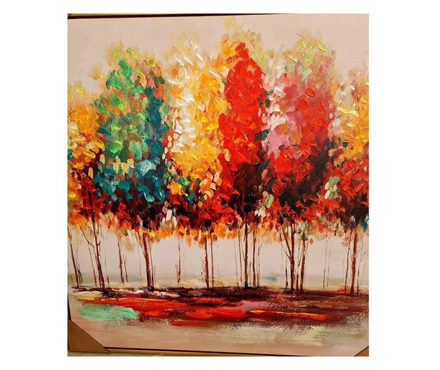 Маслена картина "Есенни дръвчета"