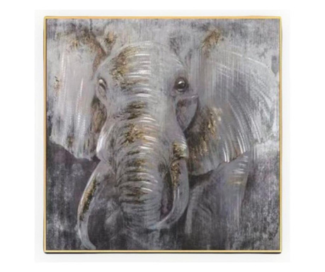 Маслена картина със златна рамка "Слон"