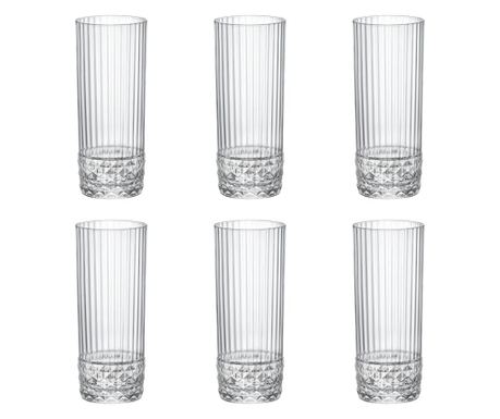 Bormioli Rocco - Set De 6 Verres à Pied Martini America 15,5cl - Design Vintage Années 20