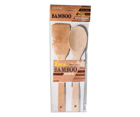 RAKI Set lingura si spatula bambus