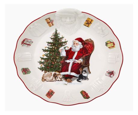 Platou portelan Toys Fantasy Santa rel wish list - 410923