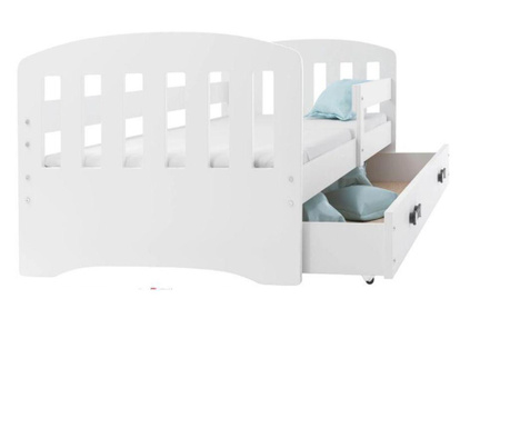 Детско легло, бяло с чекмедже Interbeds Happy 160 х 80 см