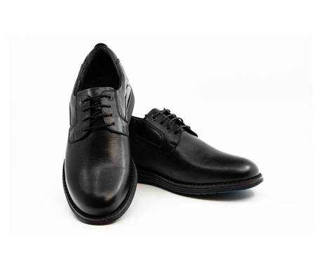 Pantofi casual barbati Duce negru (piele naturala) (Marime: 44)