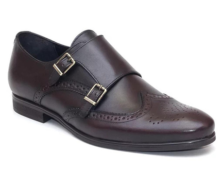 Pantofi eleganti barbati Bruxelle Maro inchis (piele naturala) (Marime: 44)