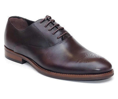 Pantofi eleganti barbati Oxford maro inchis (piele naturala) (Marime: 39)